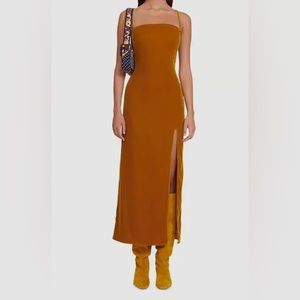 Staud Bellamy Velvet Midi Dress